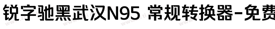 锐字驰黑武汉N95 常规转换器字体转换